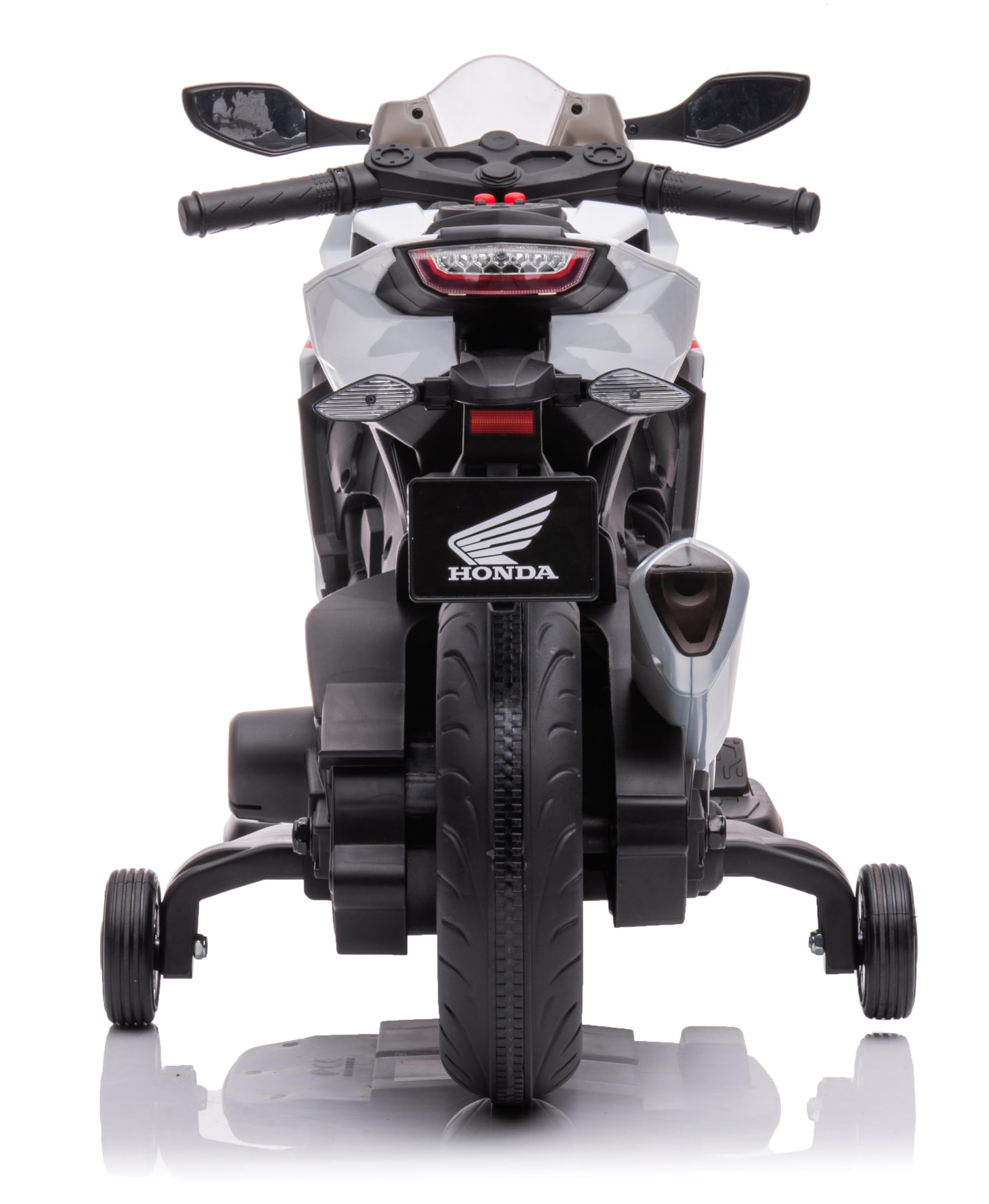 Moto électrique pour Enfants CBR 1000RR, Moto pour Enfants 12V Véhicule pour Enfants Véhicule électrique avec 2 Roues stabilisatrices Amovibles pour Les Enfants à partir de 3 Ans (Blanc)