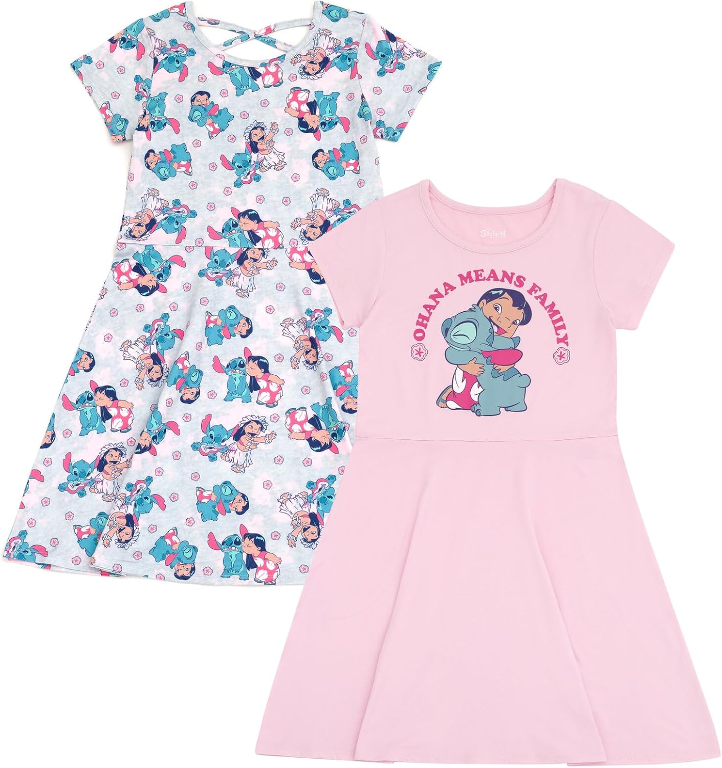 Disney 2 Pack Skater Dresses Infant to Big Kid Sizes (18 Months - 14-16)