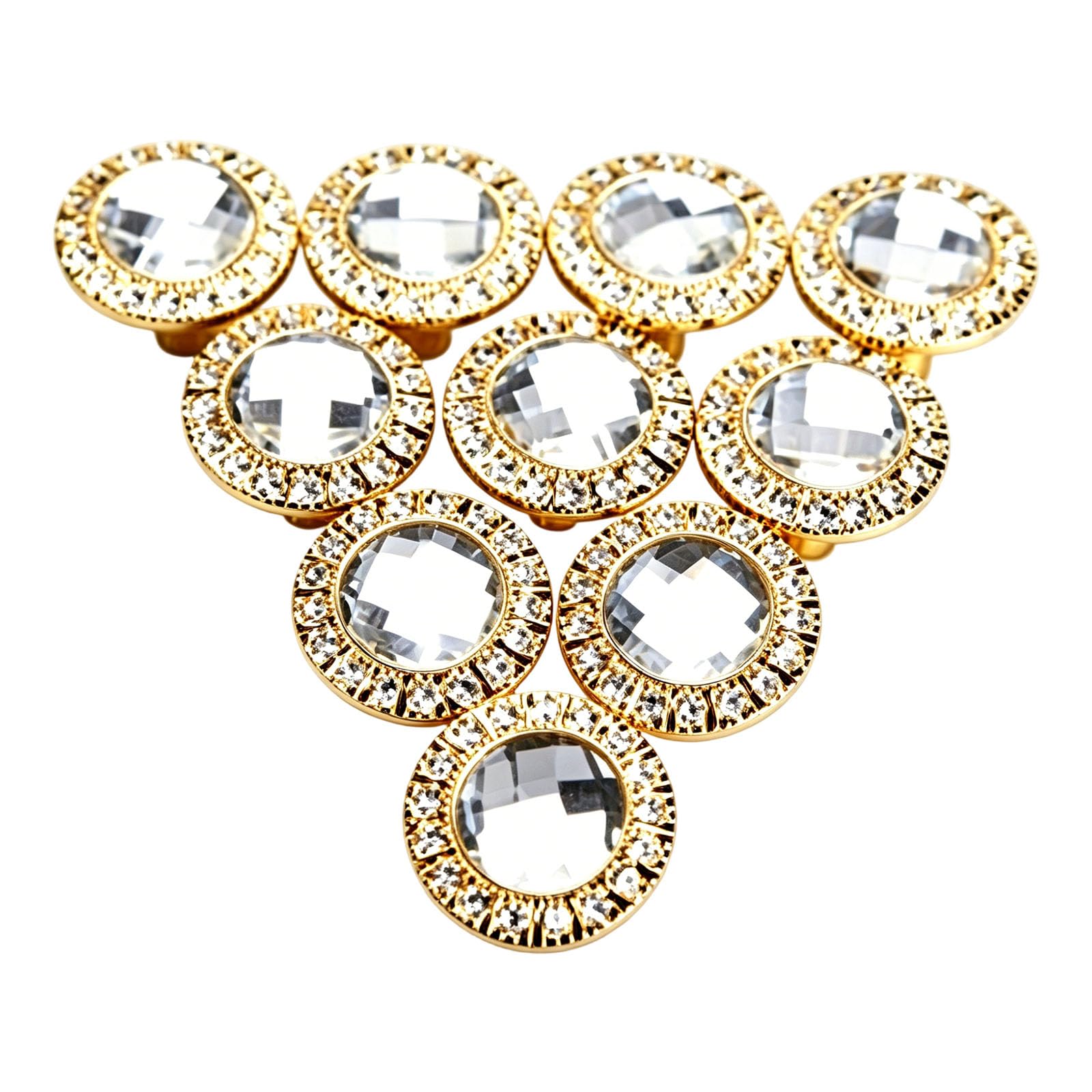 10pcs 30mm Crystal Drawer Knobs Stone Drawer Pulls Cupboard Accessories Luxury Wardrobe and Sideboard Hardware Luxury Dresser Knobs