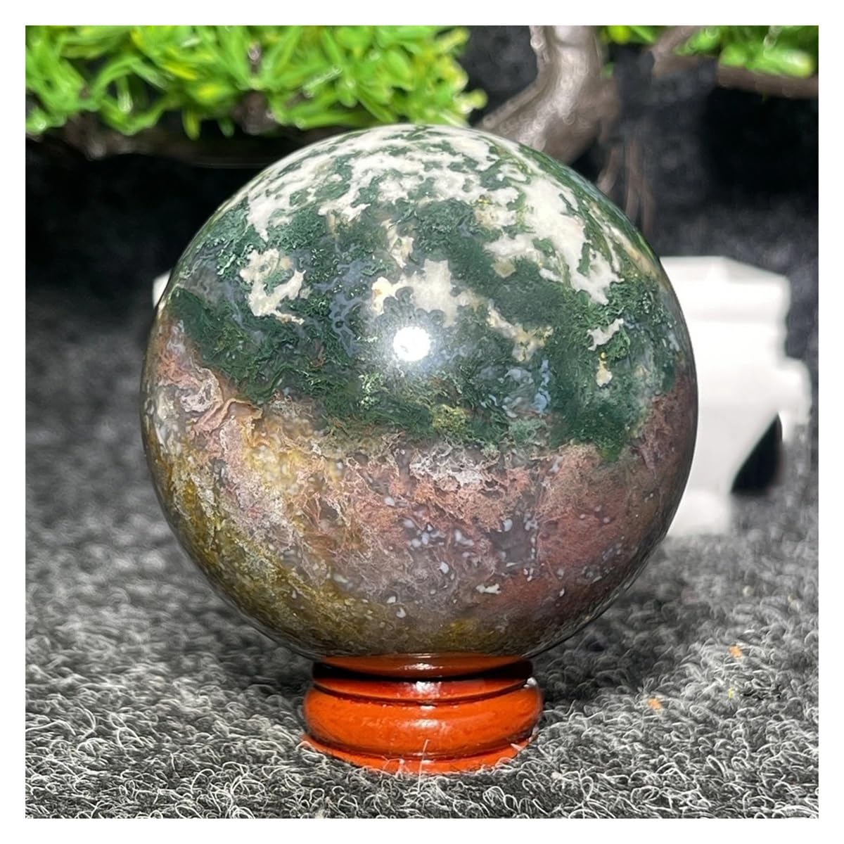 LQYXGS Crystal Stone Home Decor More Than 60mm Natural Agate Sphere Home Decoration(397g 66mm)