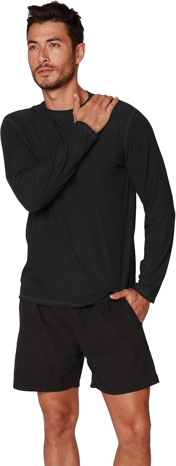 INGEAR Mens Loose Fit Shirt UPF Sun Shirts Everyday Long Sleeve T-Shirt Sun Protective Shirts for Mens (Black, Small) - Image 9