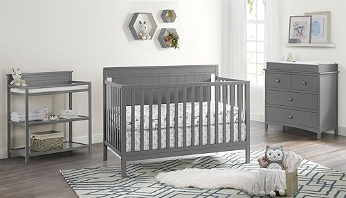 Vista 66 de Oxford Baby Lazio Cuna convertible 4 en 1, gris paloma, certificado GreenGuard Gold Gris (Dove Gray)