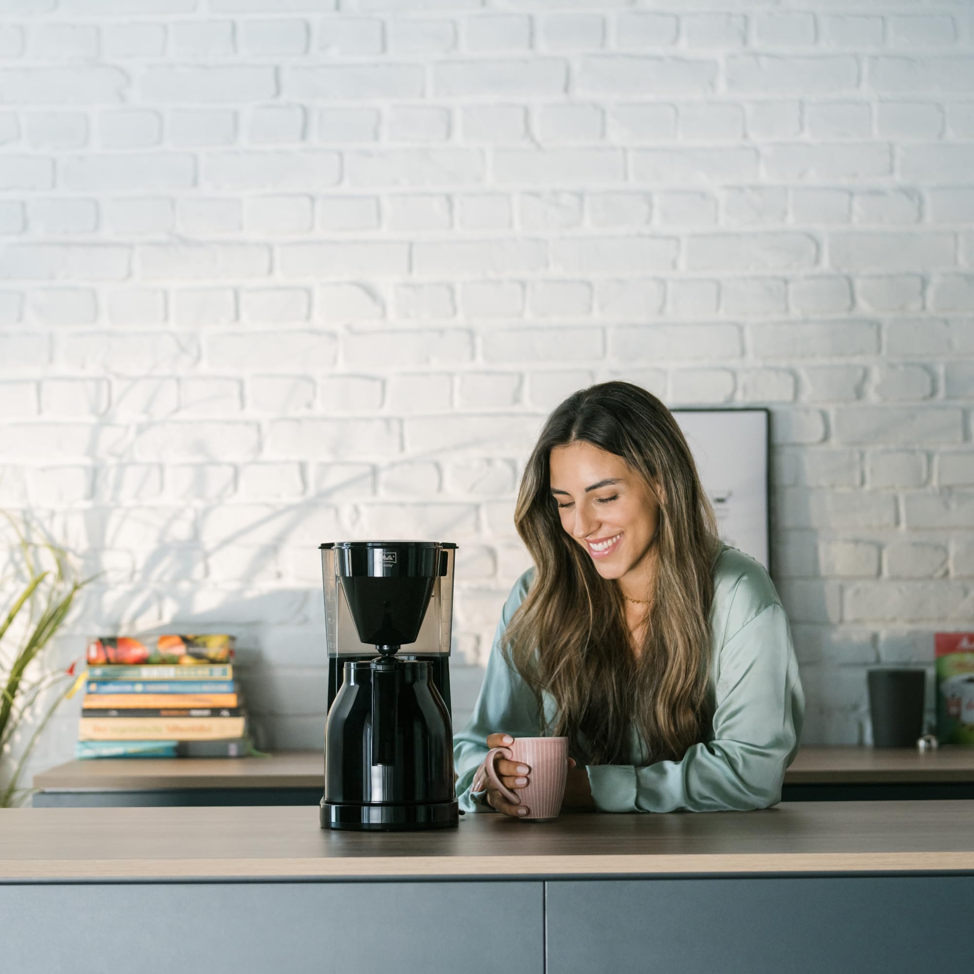 Melitta Cafetière à Filtre avec Verseuse Isotherme et seconde verseuse, Easy Therm II, Noir