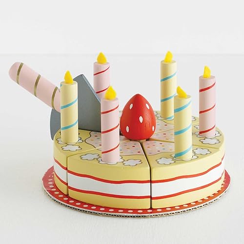 Miniatura 4 de Le Toy Van - Honeybake - Juguete de madera de vainilla para niños, juego de pastel de cumpleaños, juguete de simulación de comida  Perfecto para