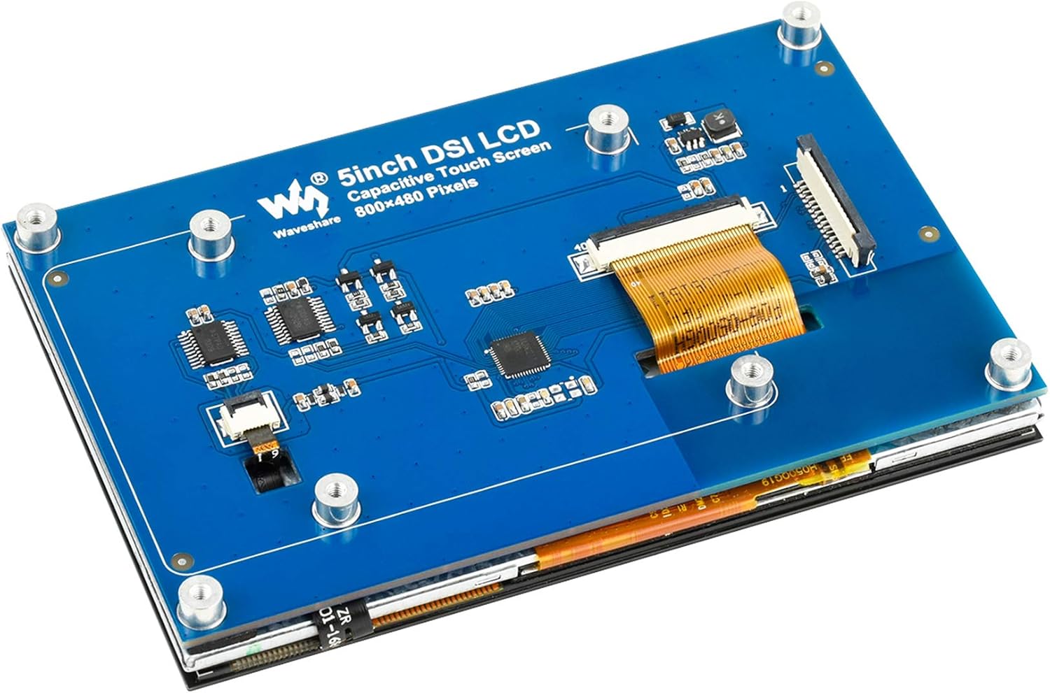 waveshare Compatible with Raspberry Pi Touchscreen 5inch DSI LCD Touch Screen 800×480 Resolution TFT LCD Display Monitor for Raspberry Pi Model 4B/3B+/3A+/3B/2B/B+/A+,CM3/3+