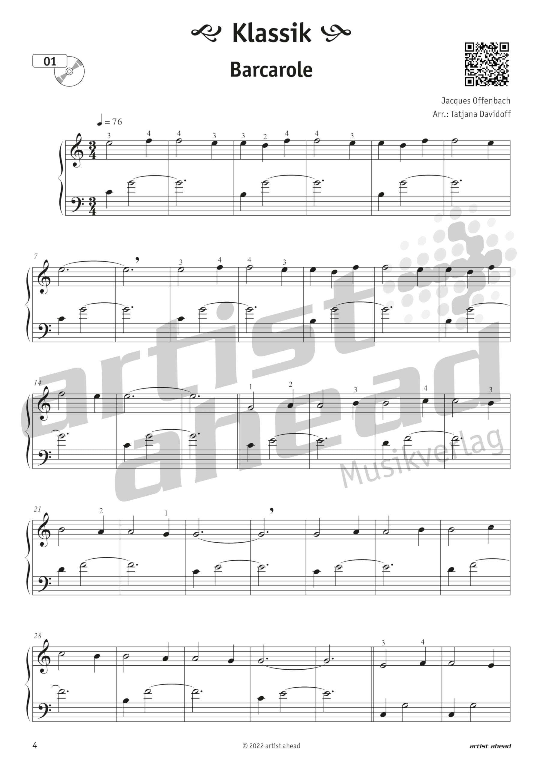 Meine schönsten Klaviernoten! 55 weltberühmte, klassische Klavierstücke & moderne Lieder für Anfänger – sehr leicht bis mittelleicht arrangiert (inkl. QR-Codes + Audio-Download). Piano. Klaviernoten