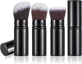 3-Pack Retractable Kabuki Brush Set for Liqui...