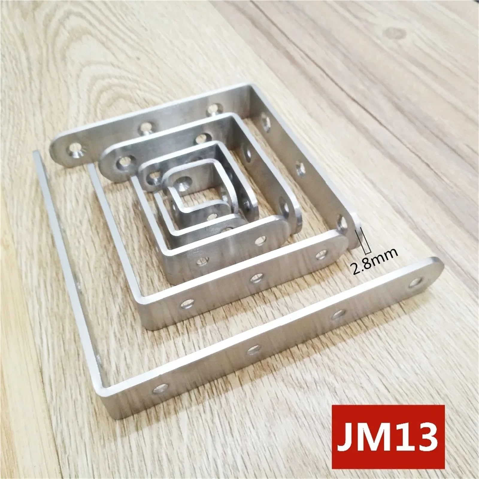 10 soportes de ángulo en forma de L de acero inoxidable de grosor con acabado satinado para marco de alta resistencia para proyectos de bricolaje y montaje de muebles