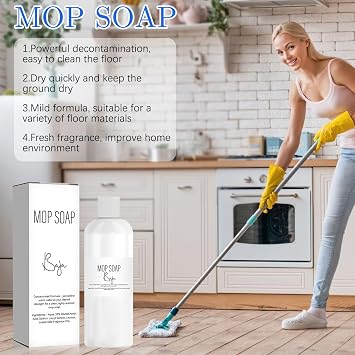 DOUNIU Mop Soap, 120ml Luxury Floor Cleaning Soap, Multi-Surface Deep Clean with Lasting Aroma for Household Daily Cleaning