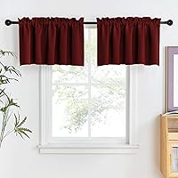 Vista 43 de NICETOWN Cenefas de Ventana Opacas con Aislamiento Térmico para Guardería - Paneles de Cortina con Bolsillo para Barra de Decoración del Hogar