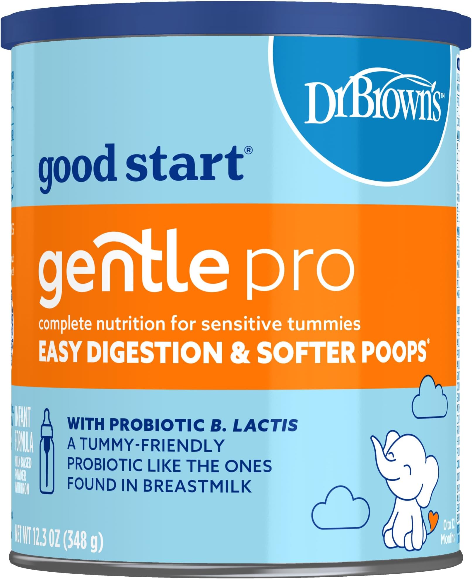 - Dr. Brown's Gentle Pro, Baby Formula Powder, For Sensitive Tummies, Easy Digestion and Softer Poops, Infant Formula with Probiotics, DHA, Non-GMO