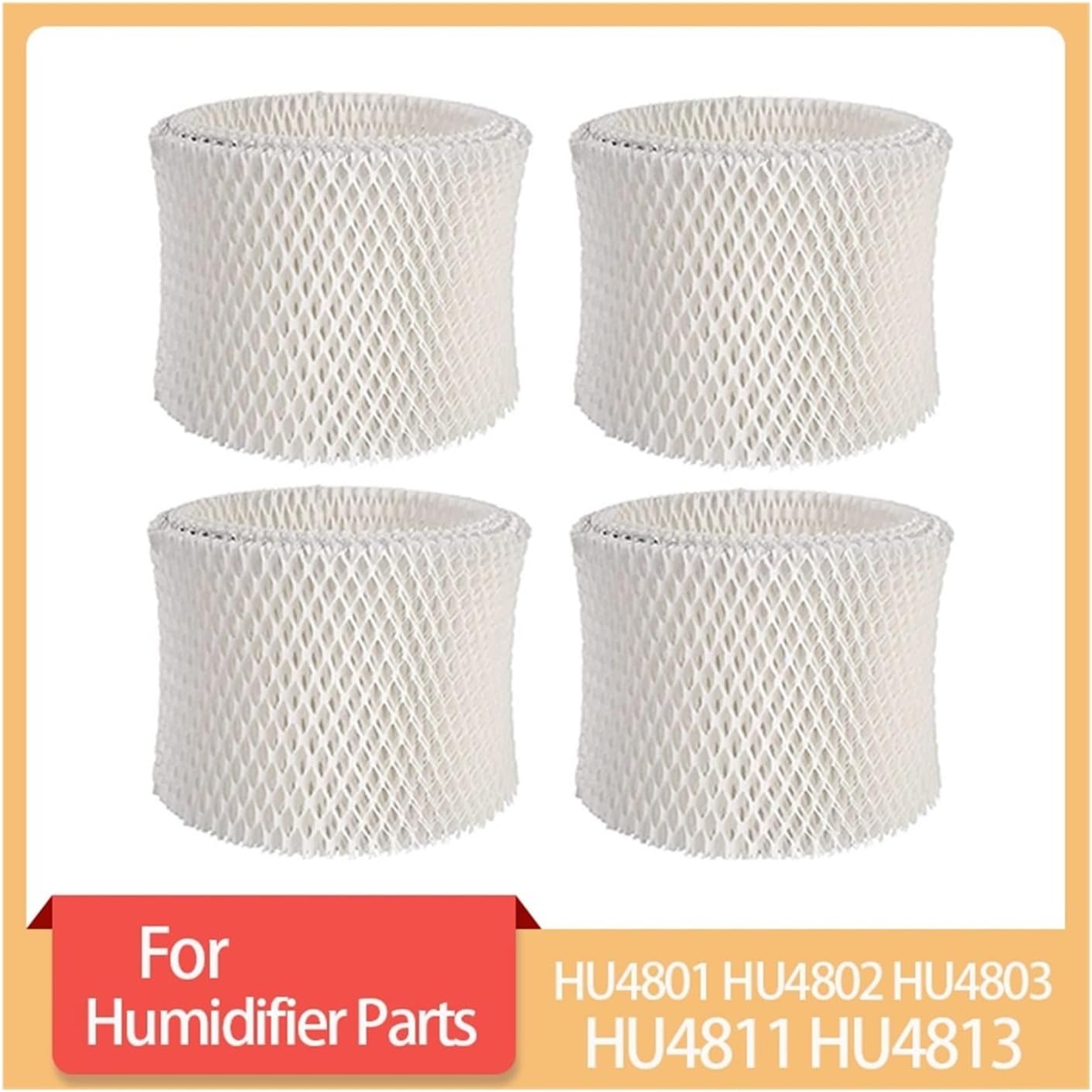 Air Humidifier Filters For HU4801 HU4802 HU4803 HU4811 HU4813 Humidifie Replacement Accessories Parts(4pcs)