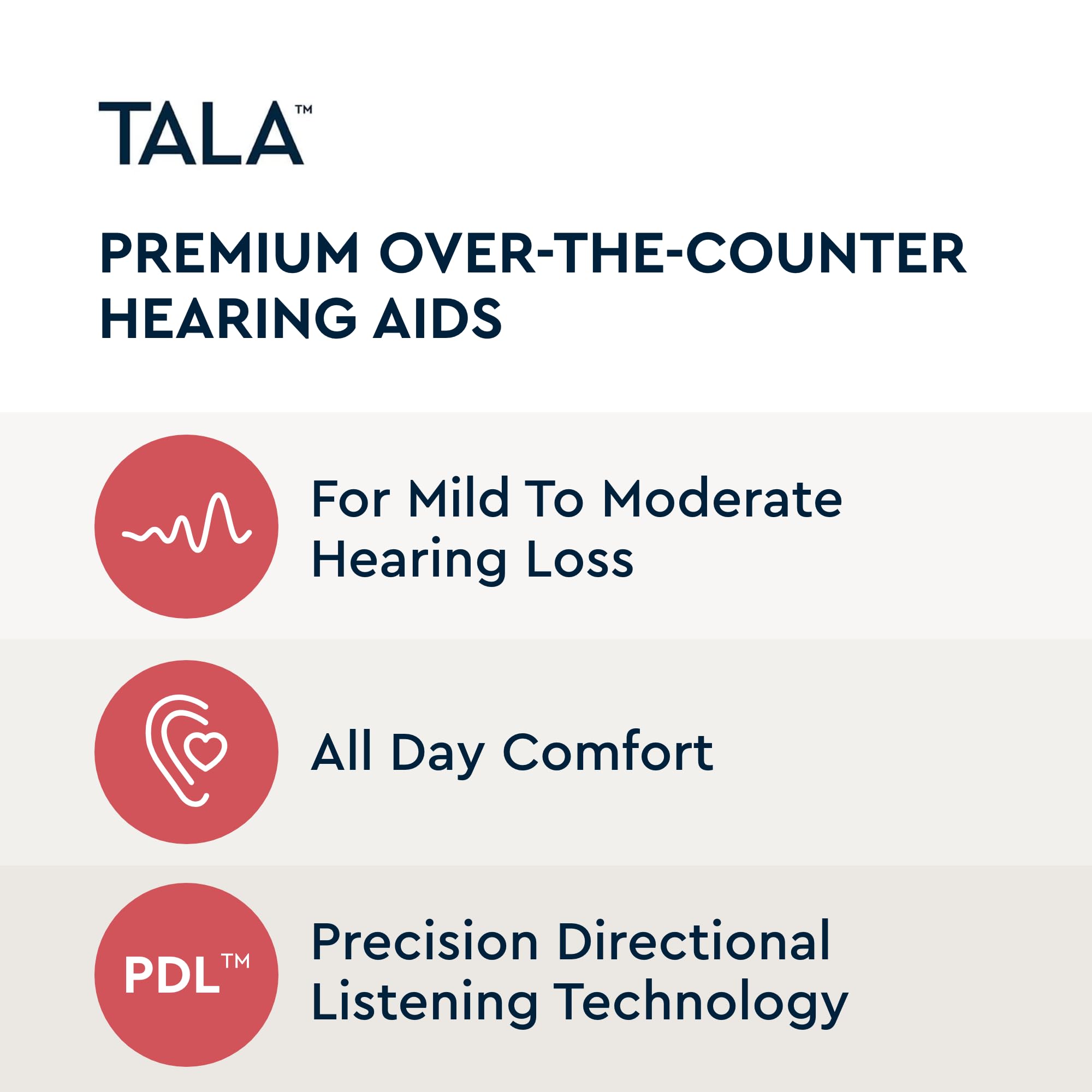 Amazon.com: Lucid Hearing Tala Premium Rechargeable OTC Hearing 