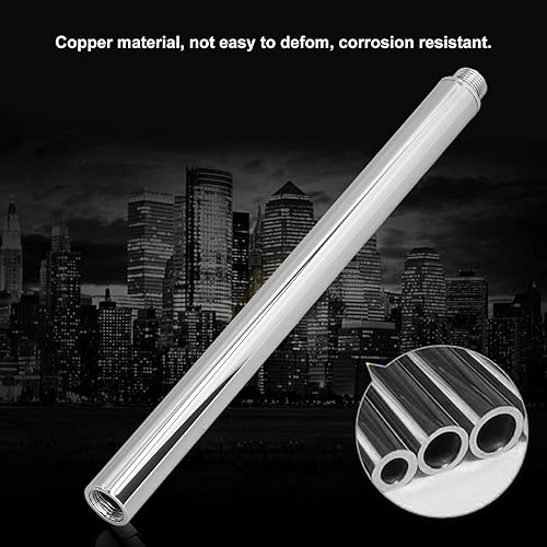 Miniatura 3 de Jeanoko Brazo de extensión de cabezal de ducha de cobre, tubo de extensión de brazo de ducha, extensor de cabezal de ducha de cobre, decoración del