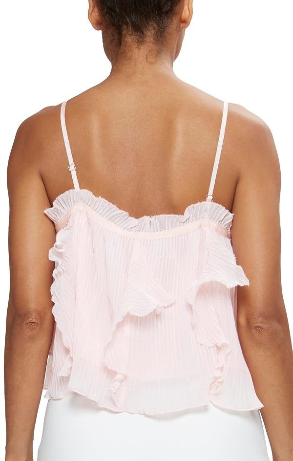 Ramy Brook Women's Shiloh Pleated Chiffon Sleeveless Top, Misty Pink, L by Ramy Brook - Image 2