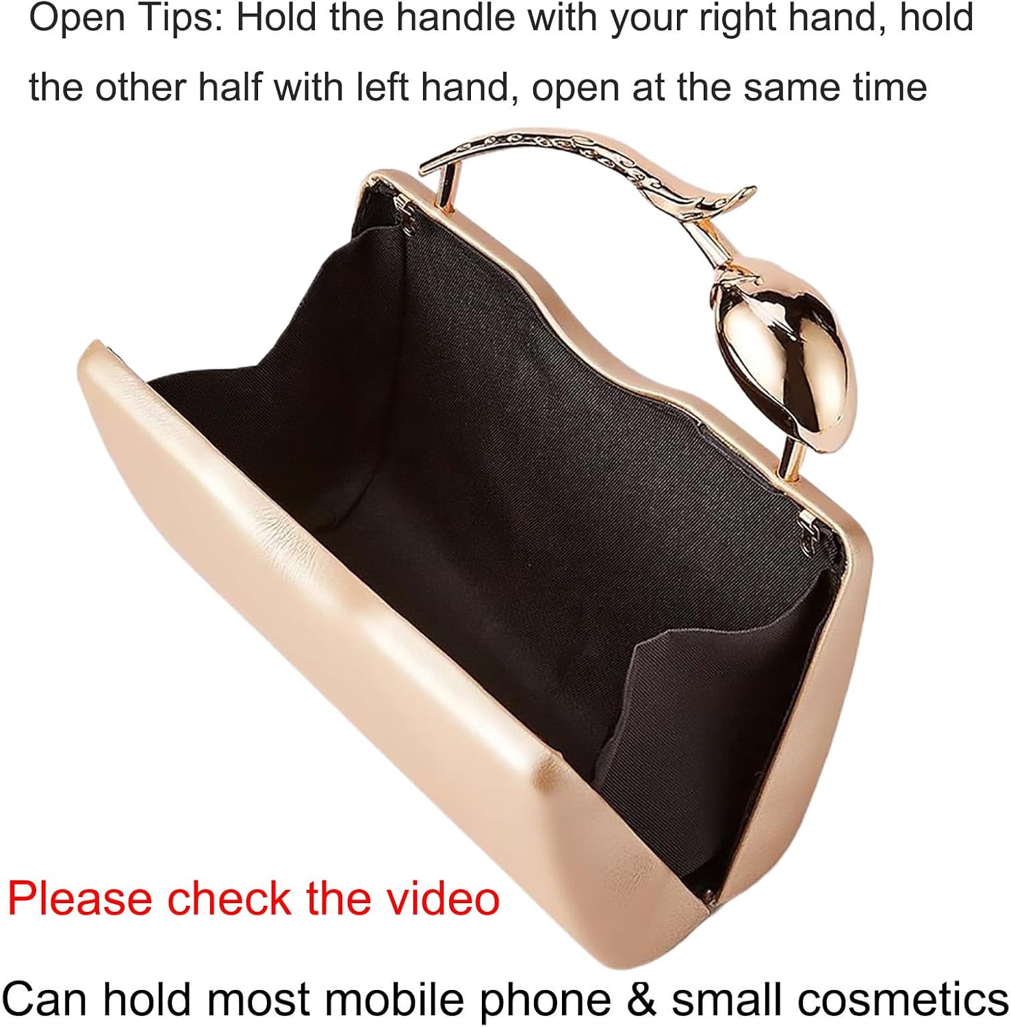 PU Leather Handbag Detachable Chain Crossbody Shoulder Evening Bag Clutch Purse for Women Formal Wedding Party Prom