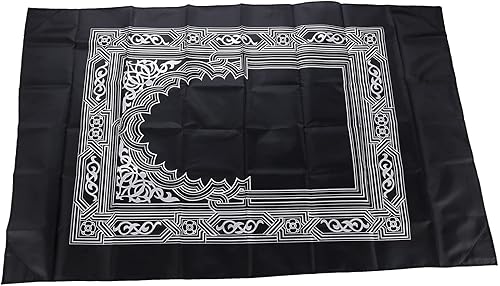 Miniatura 6 de 1 tapete portátil de oración de viaje con brújula, alfombra de oración de poliéster impermeable, tapete de oración de viaje musulmán, para regalos