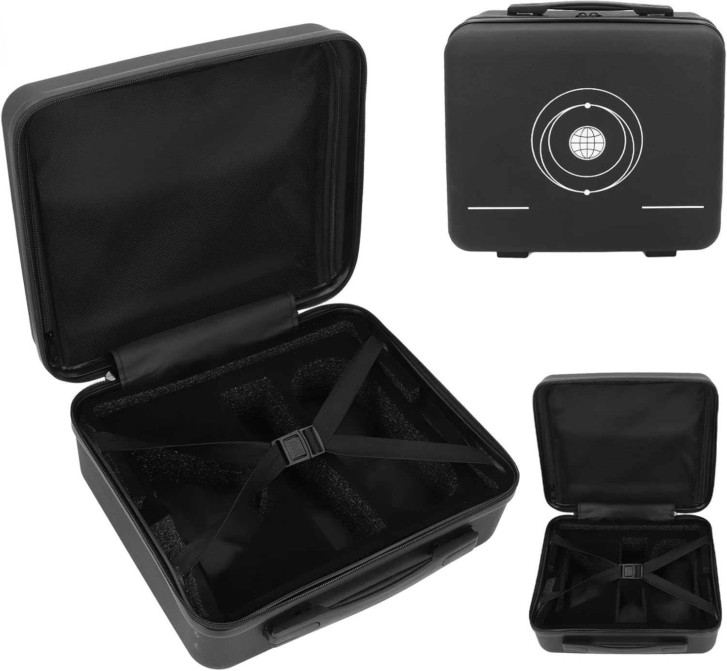 Mini Nylon Travel Case with Molded Lining and Hard Shell, Soft Foam Interior Carrying Bag for Outdoor RV Camping Travel