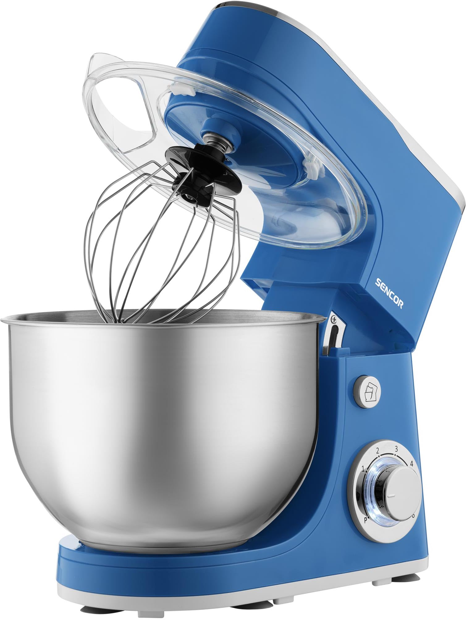 SENCOR 1300W Kitchen Machine Mixer Blue with Multiple Speed Settings Mixing Bowl Attachment for Dough and Batter Preparation-image-2