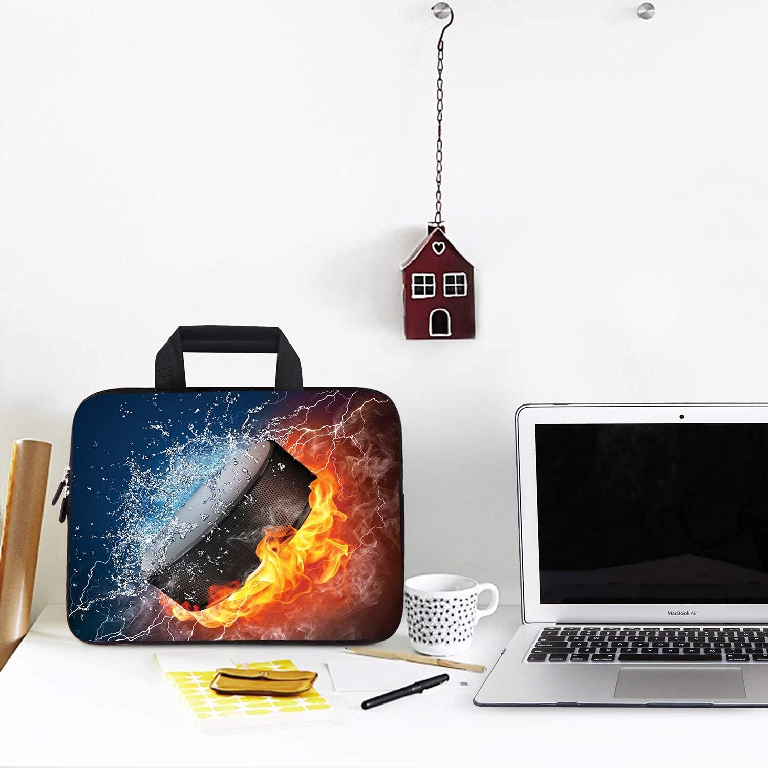 AMARY Chromebook case 11.6" 12" inch Laptop Handle Bag Neoprene Notebook Carrying Pouch Ultrabook Case Tablet Cover Fit Apple MacBook Air HP DELL Lenovo Asus Samsung (Hockey) - Image 5