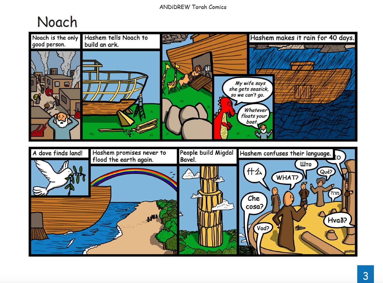 Torah Comics: Comic Strips Summarizing the Weekly Parsha