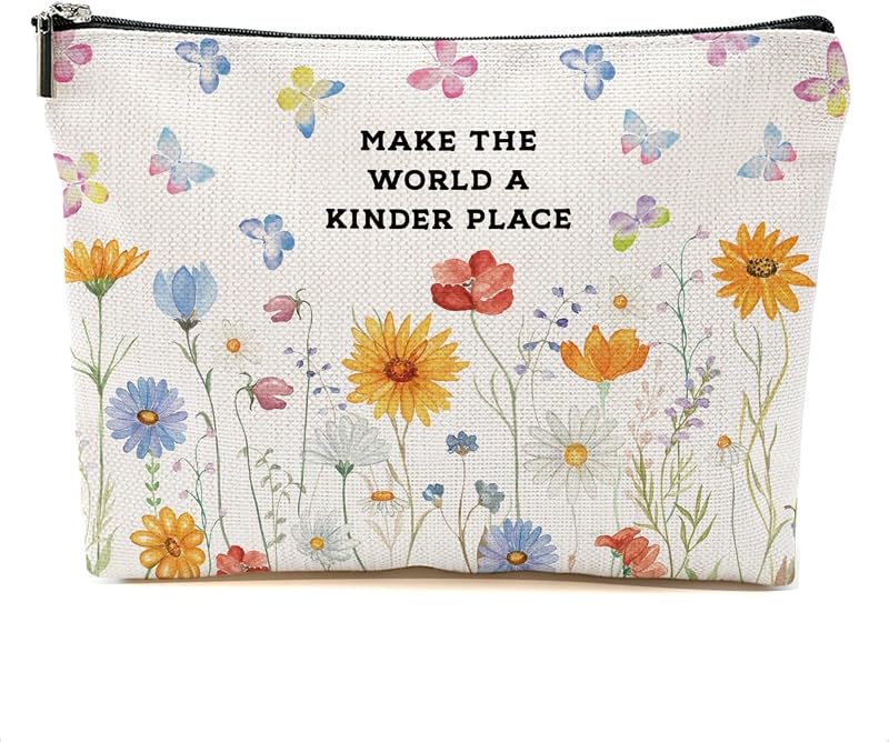 Necessaire de maquiagem DHKG com zíper, estampa multicolorida 0577