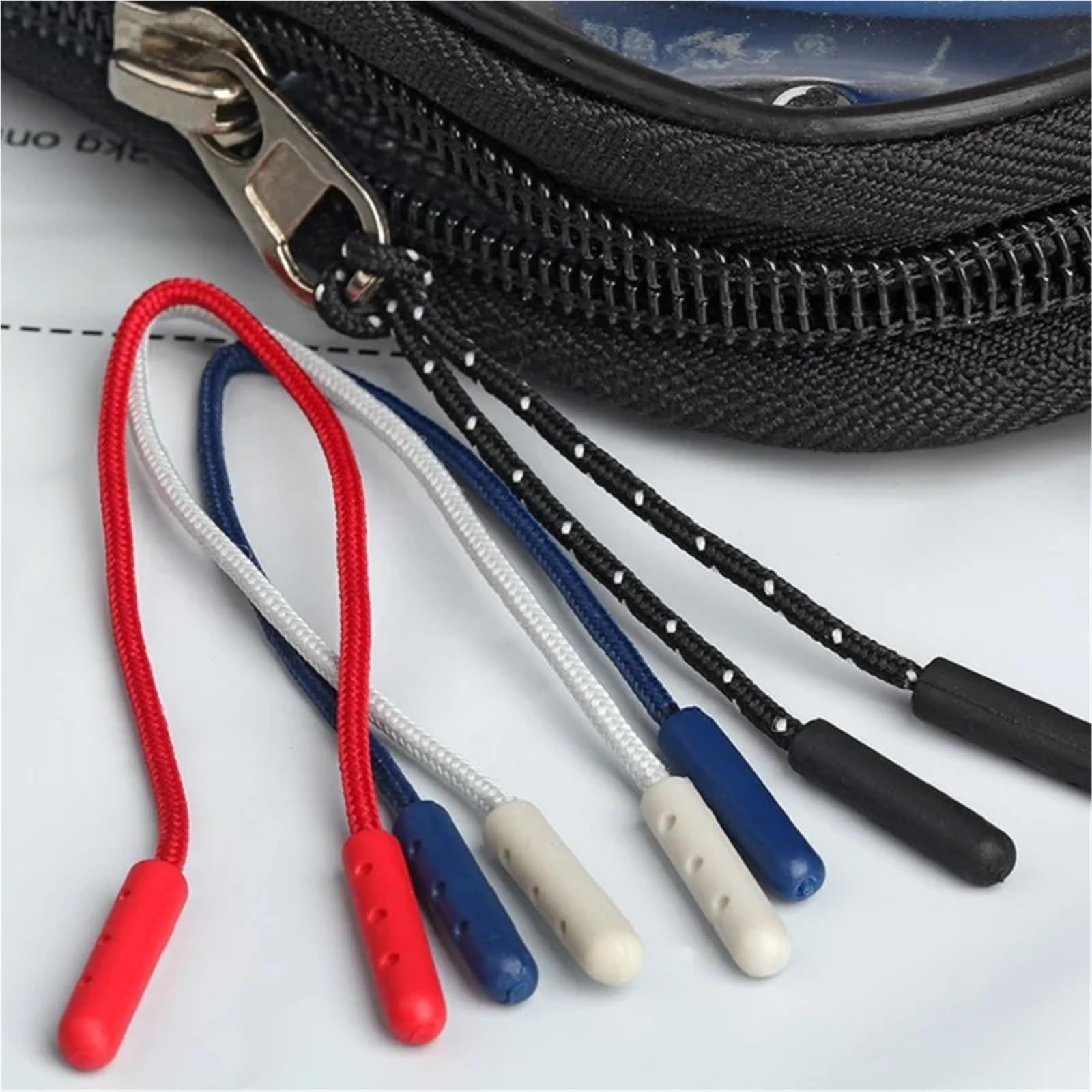 Reißverschlussschieber, Ersatz-Clip, gebrochene Schnalle, Fixierer, Reißverschluss, Kordel, Reisetasche, Handtaschen, Rucksäcke, Jacken, Weiß, 100 Stück