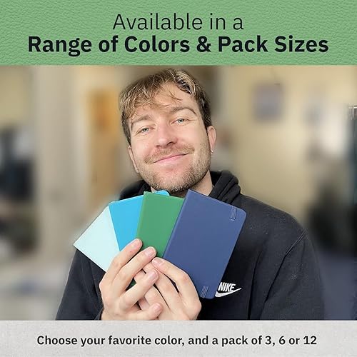 Miniatura 6 de Simply Genius Mini cuadernos tamaño A6 de bolsillo con tapa dura, juego de diario de bolsillo pequeño a rayas para la escuela, el hogar y la