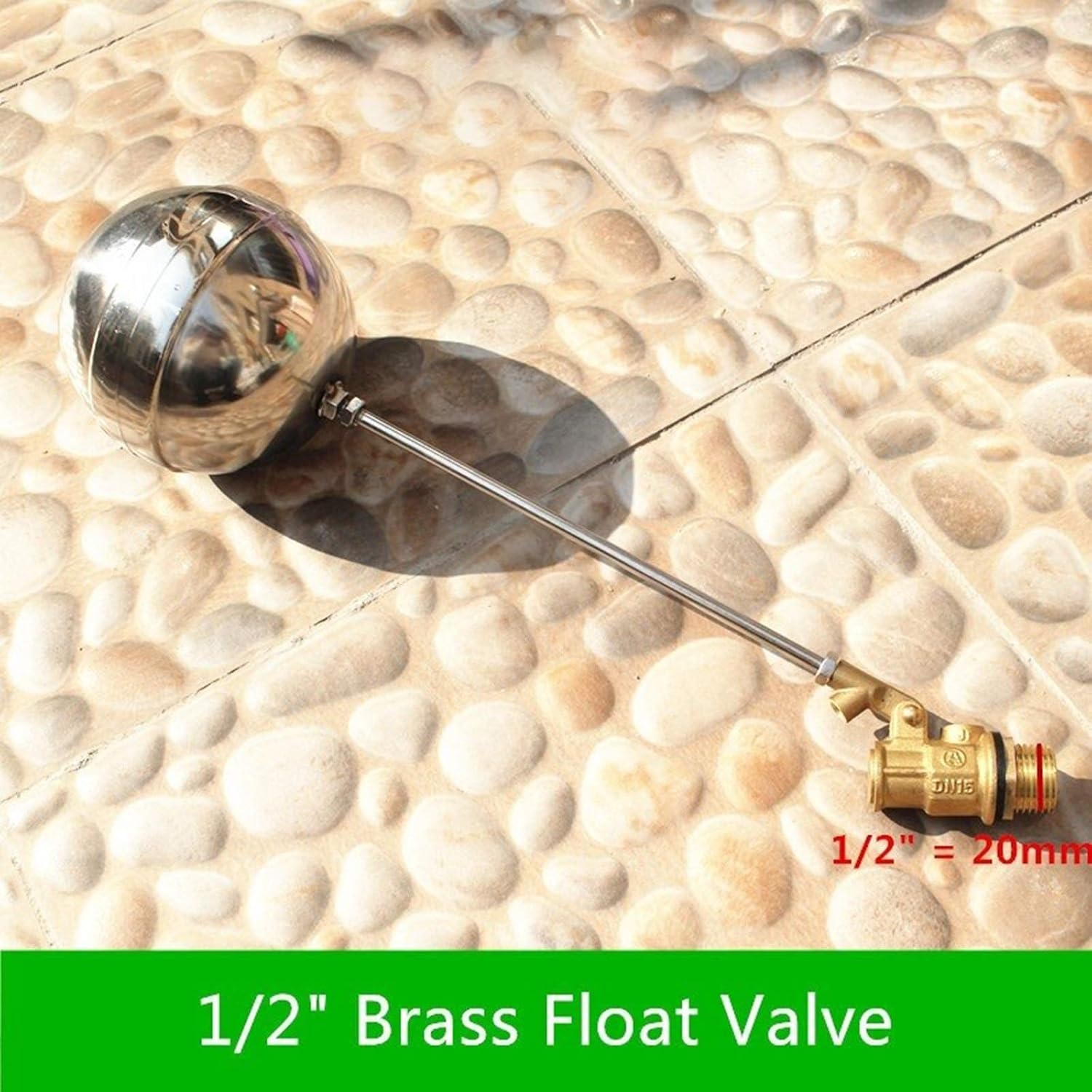 1pc Cistern Filling Valve Float - Hot & Cold Water Tank Floating Ball Valve, Automatic Water Level Control(1/2")