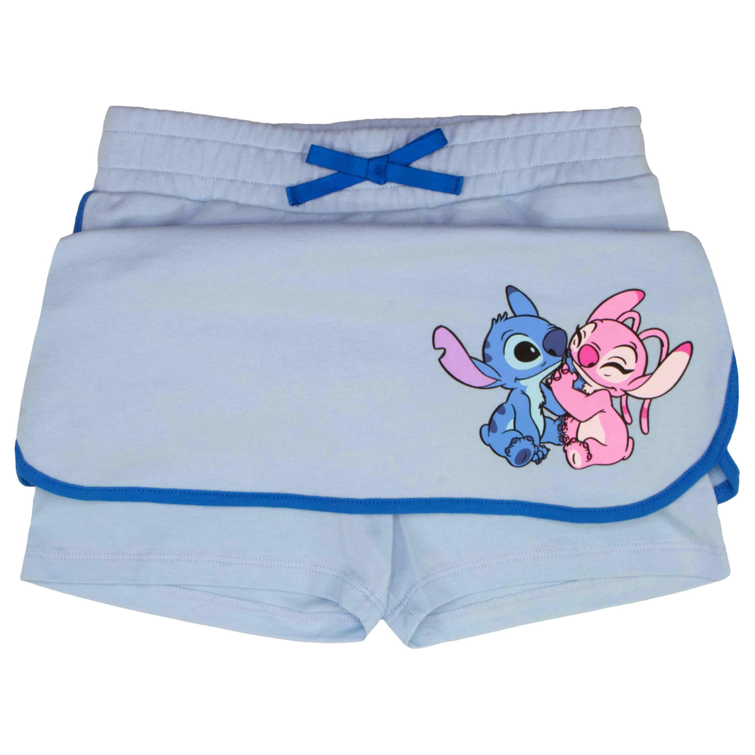 Disney Prinzessin, Lilo und Stitch, Minnie Mouse, Vaiana und Frozen Mädchen 2-teiliges Set - Kurzarm-T-Shirt und Skort für Kinder