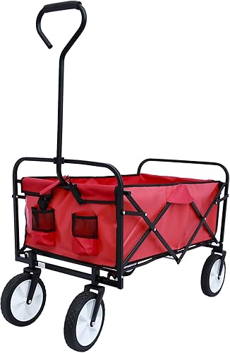 Carro plegable plegable, carrito de alta resistencia con ruedas para comestibles, carrito de comestibles utilitario para camping, compras, deportes,