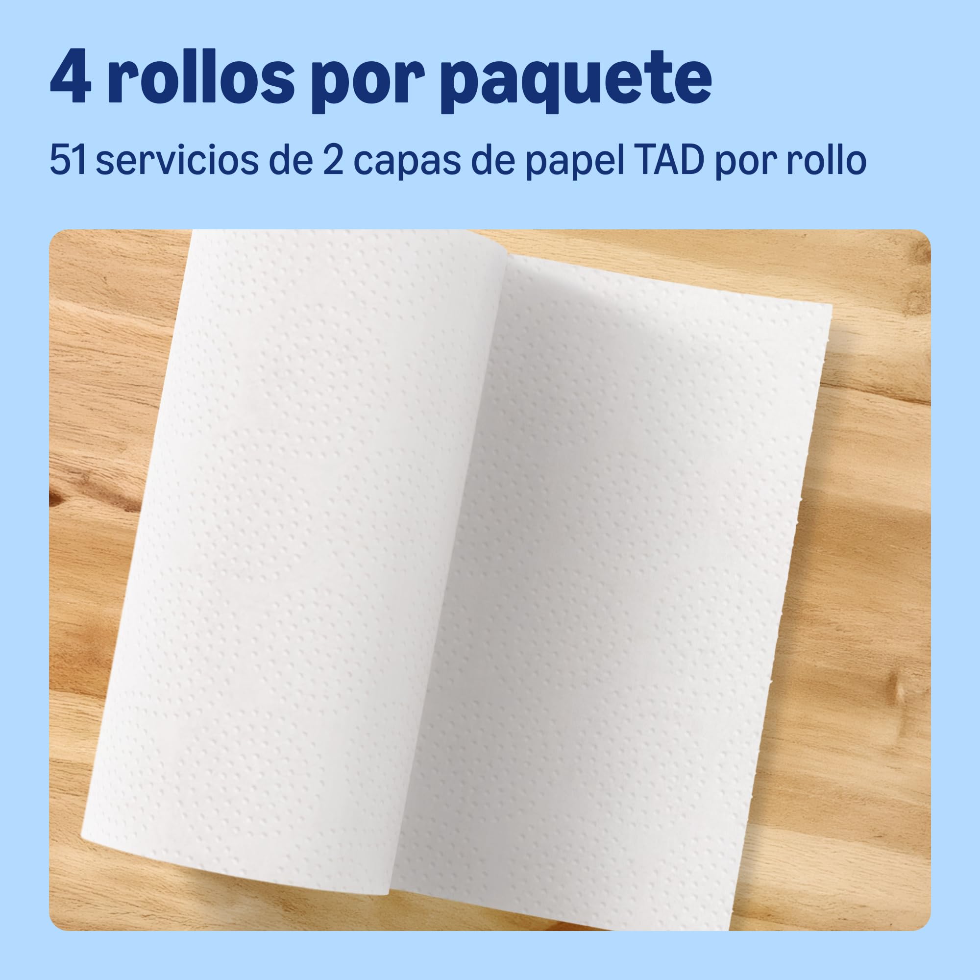 by Amazon rollo de cocina TAD ultra absorbente, 32 rollos (8 paquetes de 4), 51 hojas por rollo, certificado por FSC (anteriormente “Presto!”)