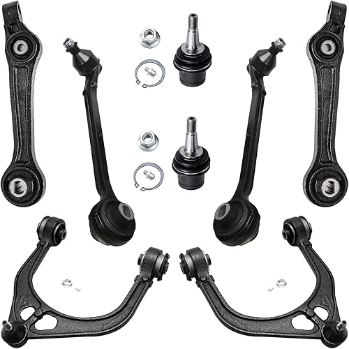 Detroit Axle - Kit de brazos de control delanteros RWD de 8 piezas para Chrysler 300 Dodge Challenger Charger Magnum, brazos de control superior e