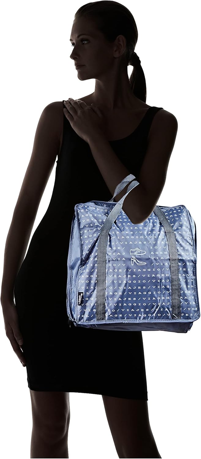 Domopak Living Shoe Rack 6 Pairs, Polyester, Grey, 36 x 36 x 17 cm