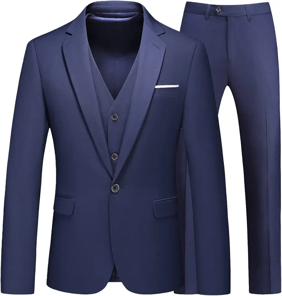 Ternos masculinos 3 peças slim fit um botão sólido blazers para negócios casamento formal smoking blazer colete e calça conjunto
