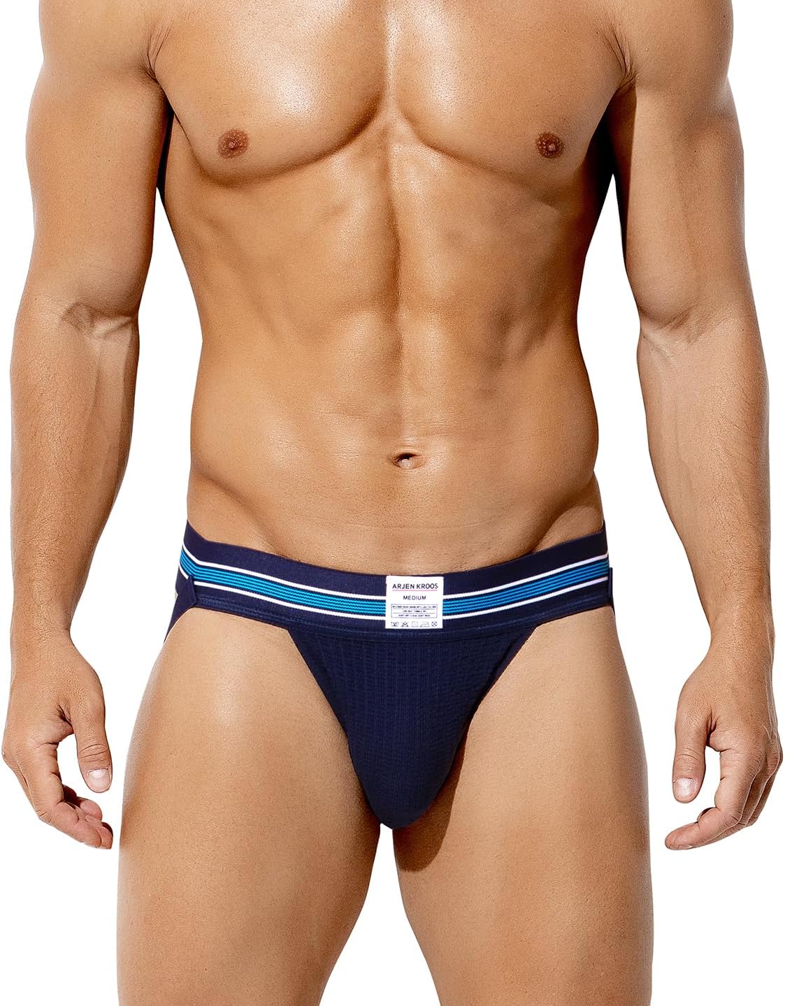 Arjen Kroos Men's Jockstrap Athletic Supporter Thongs Underwear Breathable Sexy Jock Strap with 2'' Wide Waistband - Image 2