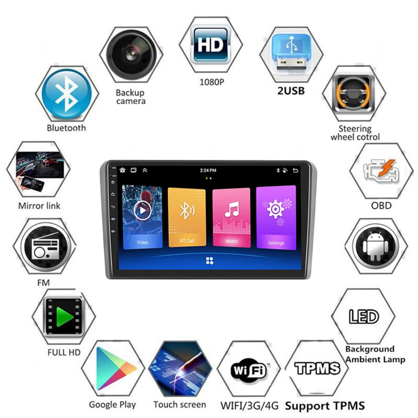 Android 15 Car Stereo 9" Samochód Dla Mitsubishi Pajero 4 V80 V90 2006-2024,M106