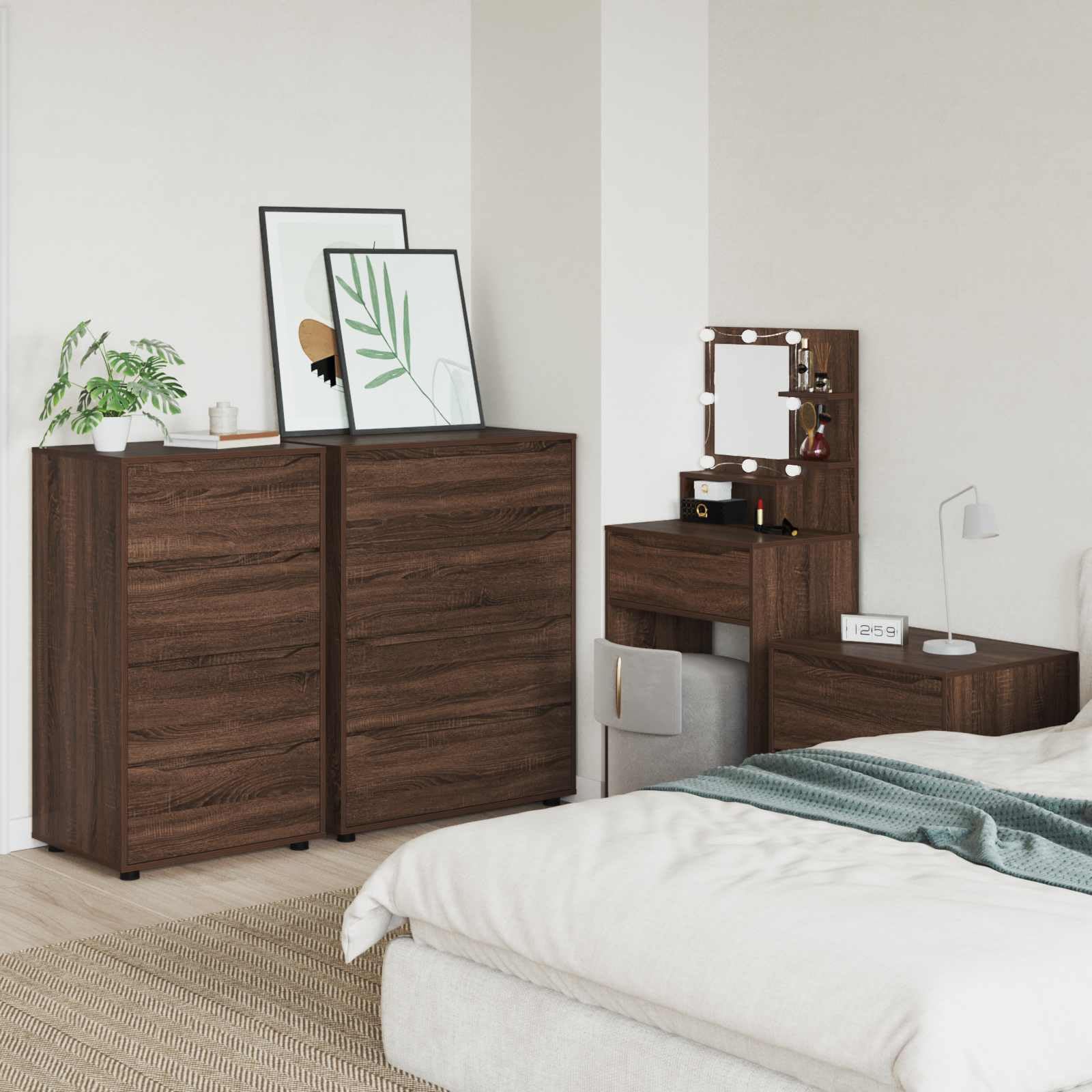 Armadietto portaoggetti 60 x 48 x 105 cm, legno di ingegneria