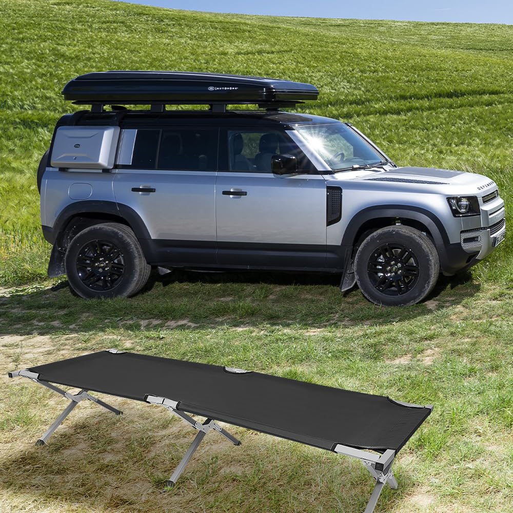 Lit de Camp Pliable 1 Personne avec Chaise Camping Pliante Lot de 2 150 kg Impermeable Facile a Ranger Voyage Randonnee