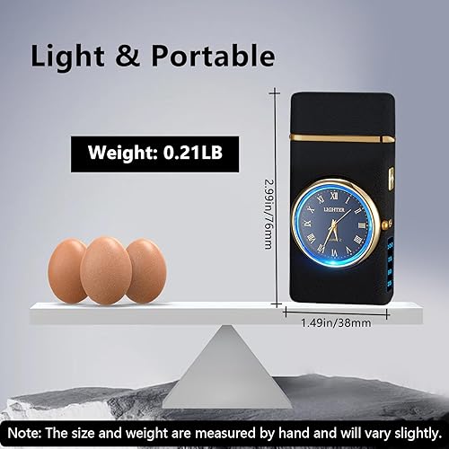 Miniatura 6 de Encendedor de plasma recargable por USB a prueba de viento con pantalla LED, encendedor sin llama para camping, senderismo, velas, barbacoa y