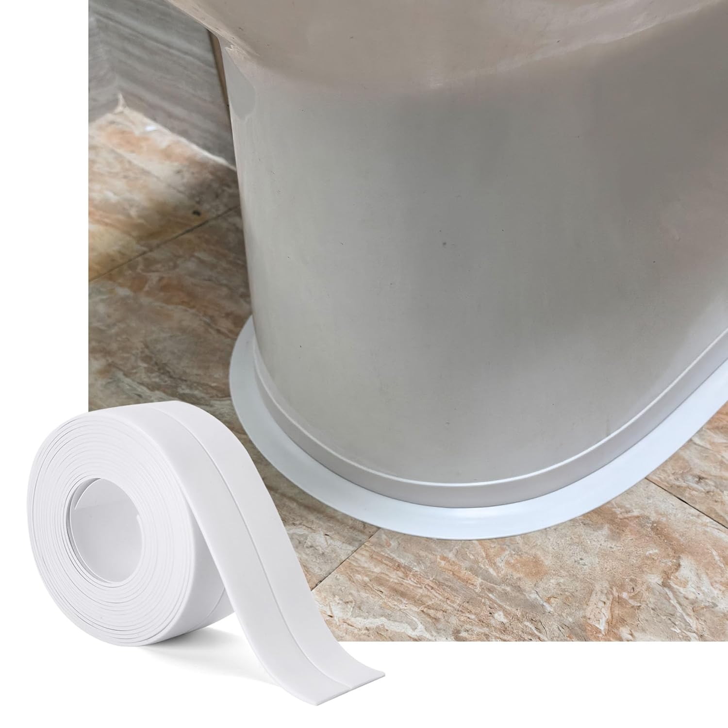 Caulk Tape Strong Viscous Bathroom Caulking Tape Waterproof 10.5ft