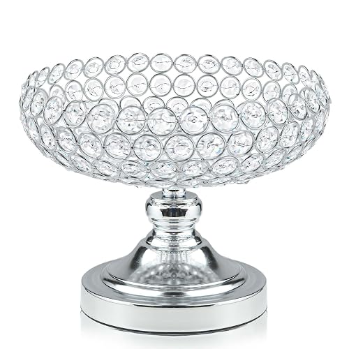 Hollow-Carved Design Crystal Fruit Bowl for Table Centerpiece/Counter/Gorgeous Fruit tray