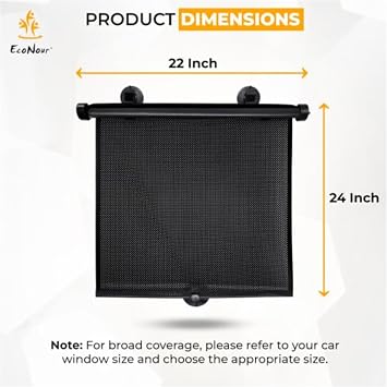EcoNour Baby Car Window Shades 2 Pack car Window Covers