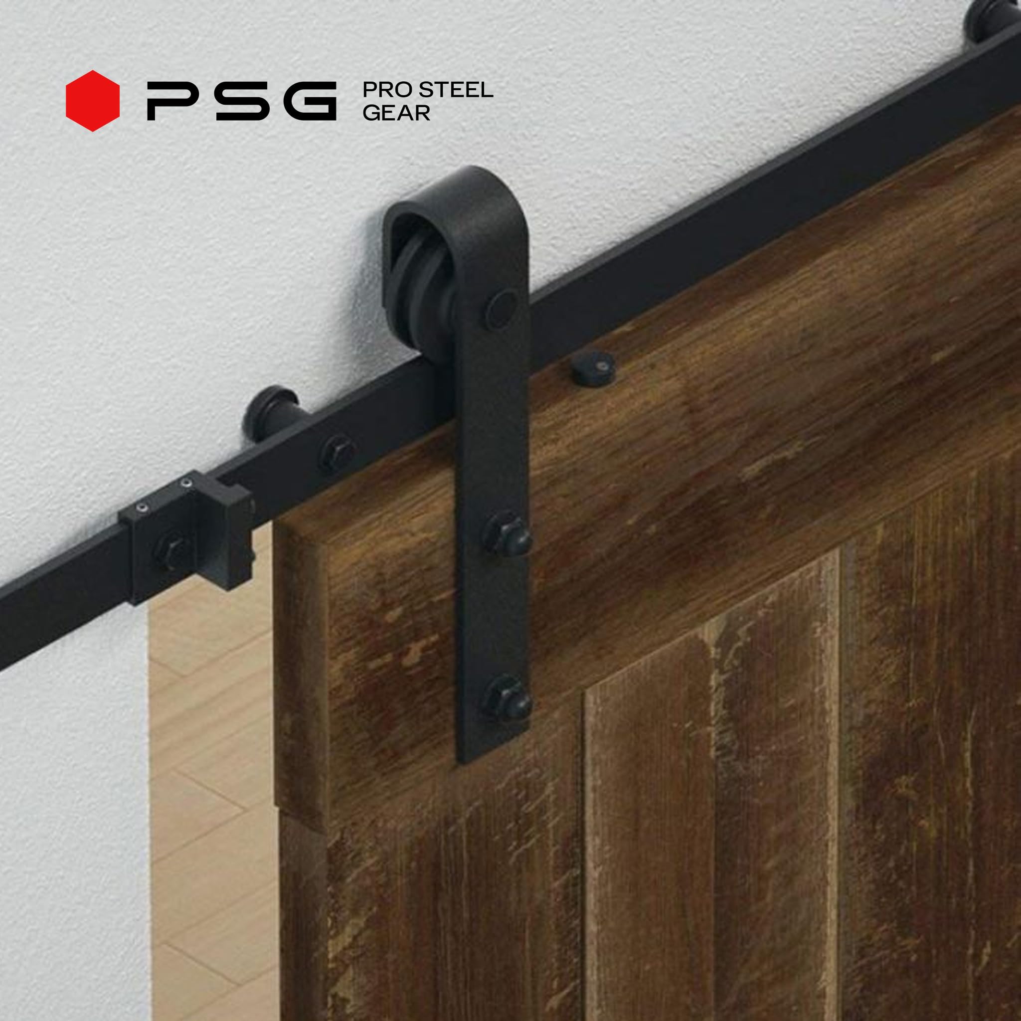 PSG System drzwi przesuwnych ATEST DO 250KG LOFT SZYNA 2m 200cm ZESTAW RETRO