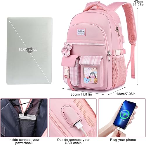 Miniatura 7 de School Bookbag for Teen Girls,Laptop Backpack for Women College,Mochilas Mujer Morrales Escuela Niñas