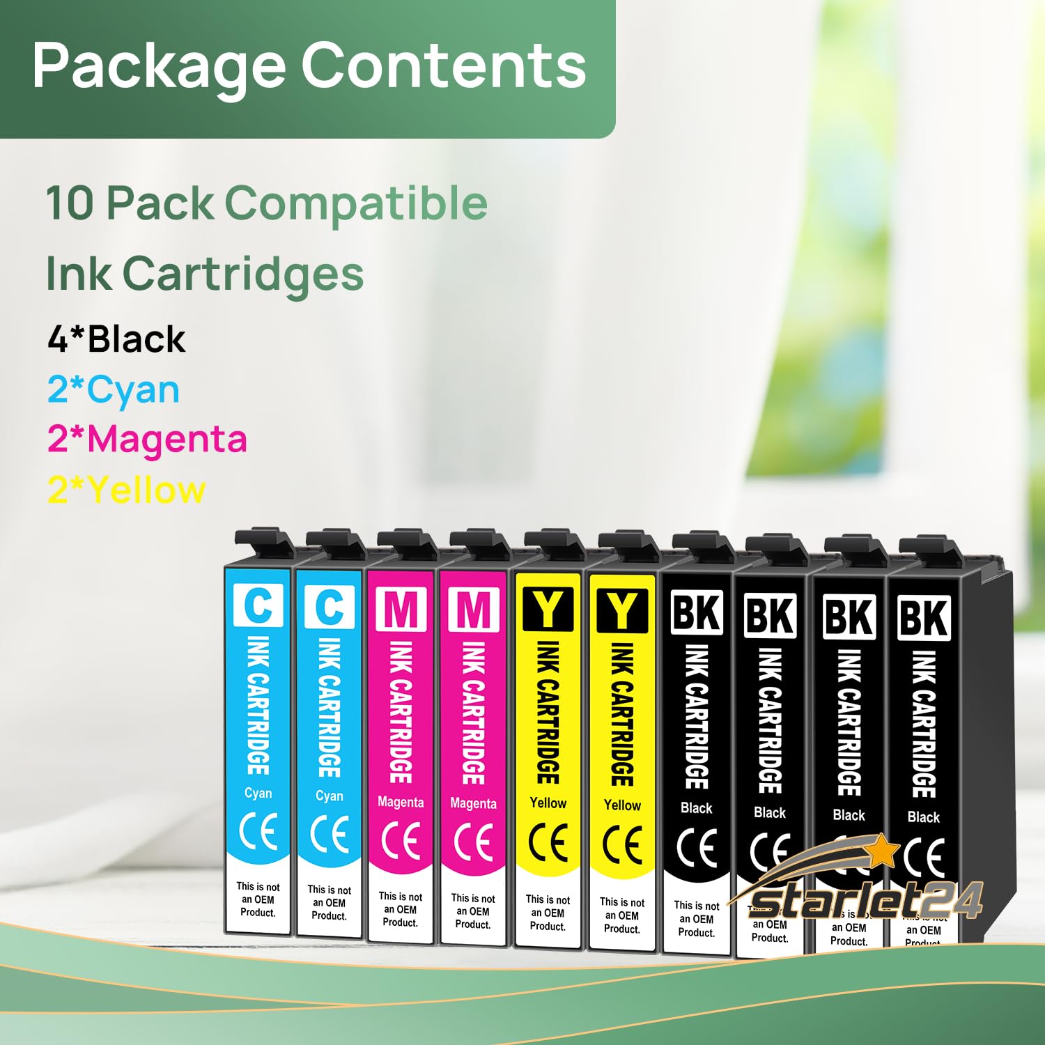 Starlet24 10x 603XL Cartucce Compatibili per Epson 603XL 603 Cartucce per Epson Expression Home XP-3105 XP-2100 XP-2105 XP-4100 XP-4105 Workforce WF-2830 WF-2810 WF-2835 WF-2850