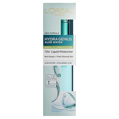 Miniatura 3 de L'Oreal Paris Hydra Genius - Hidratante líquido de aloe con ácido hialurónico para pieles normales a mixtas, 2.4 fl oz