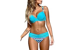 Aava Women's Push Up Bikini Swimsuit Padded Two Piece Bathing Suit