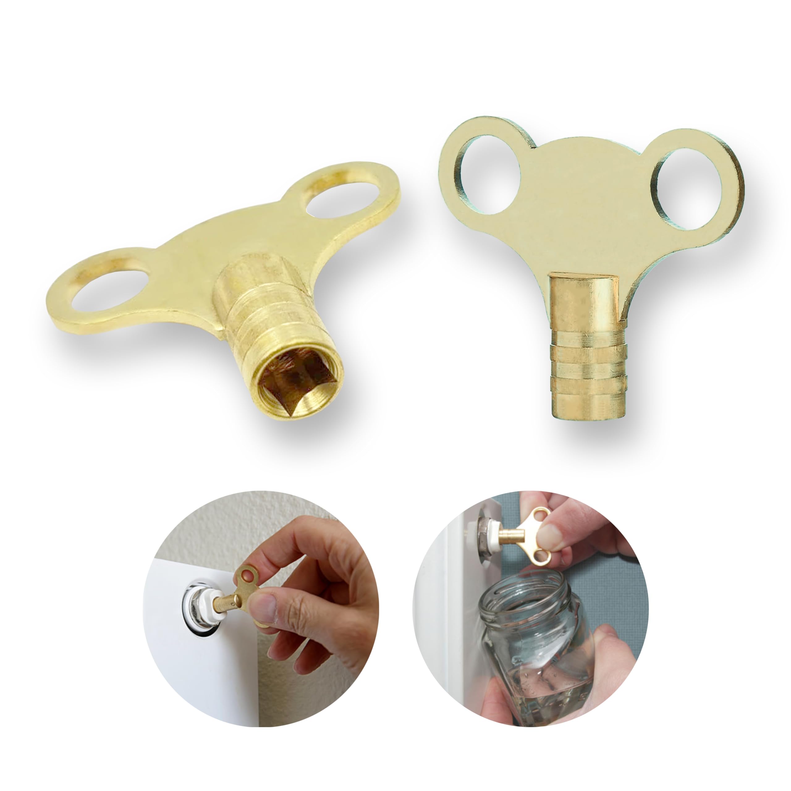 iLAN Steel Radiator Bleed Key- Pack of 2, Radiator Key 5mm for Venting and Bleeding Radiators- Easy to Use, UK Radiator Valve Clock Bleed-Key