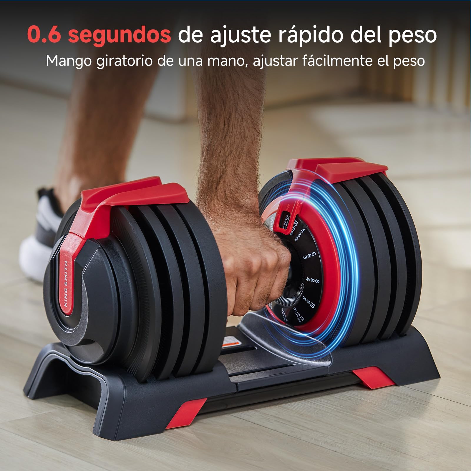 Set di Manubri Regolabili, 3 in 1 Peso Della Mano per Donne e Uomini a Casa, Attrezzature per l'allenamento Della Forza, Sollevamento Pesi, Manubri per Bodybuilding (Una Manubri e Altri Accessori)